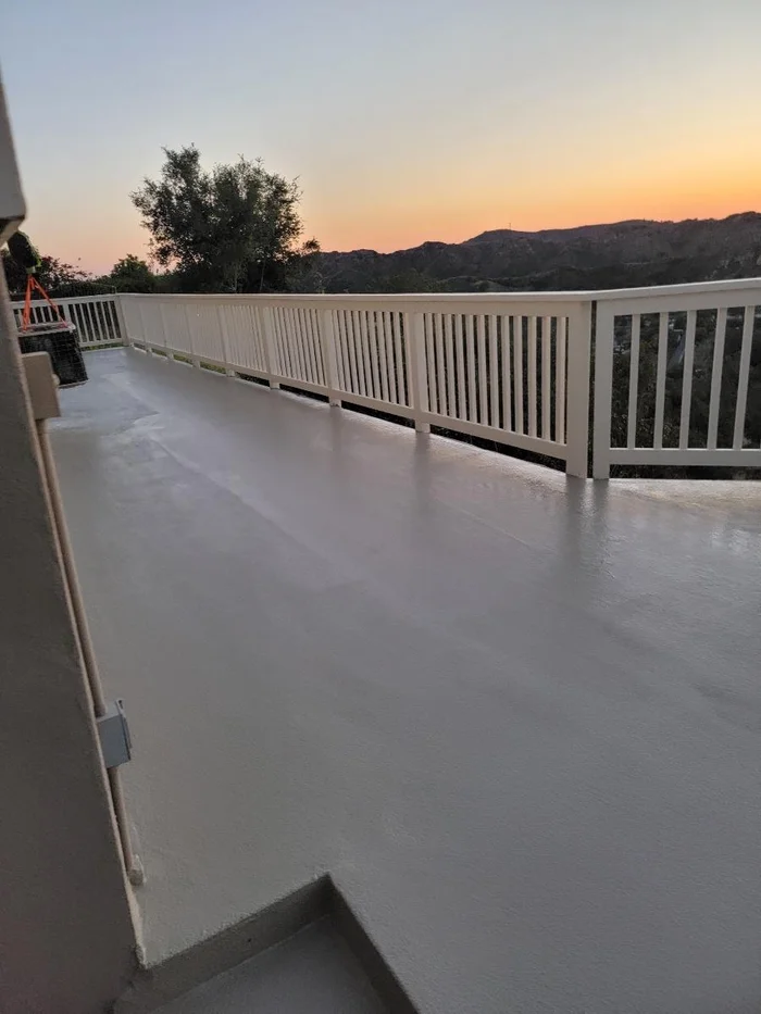 Beautifully waterproofed deck in a Southern California home, ready for outdoor living.