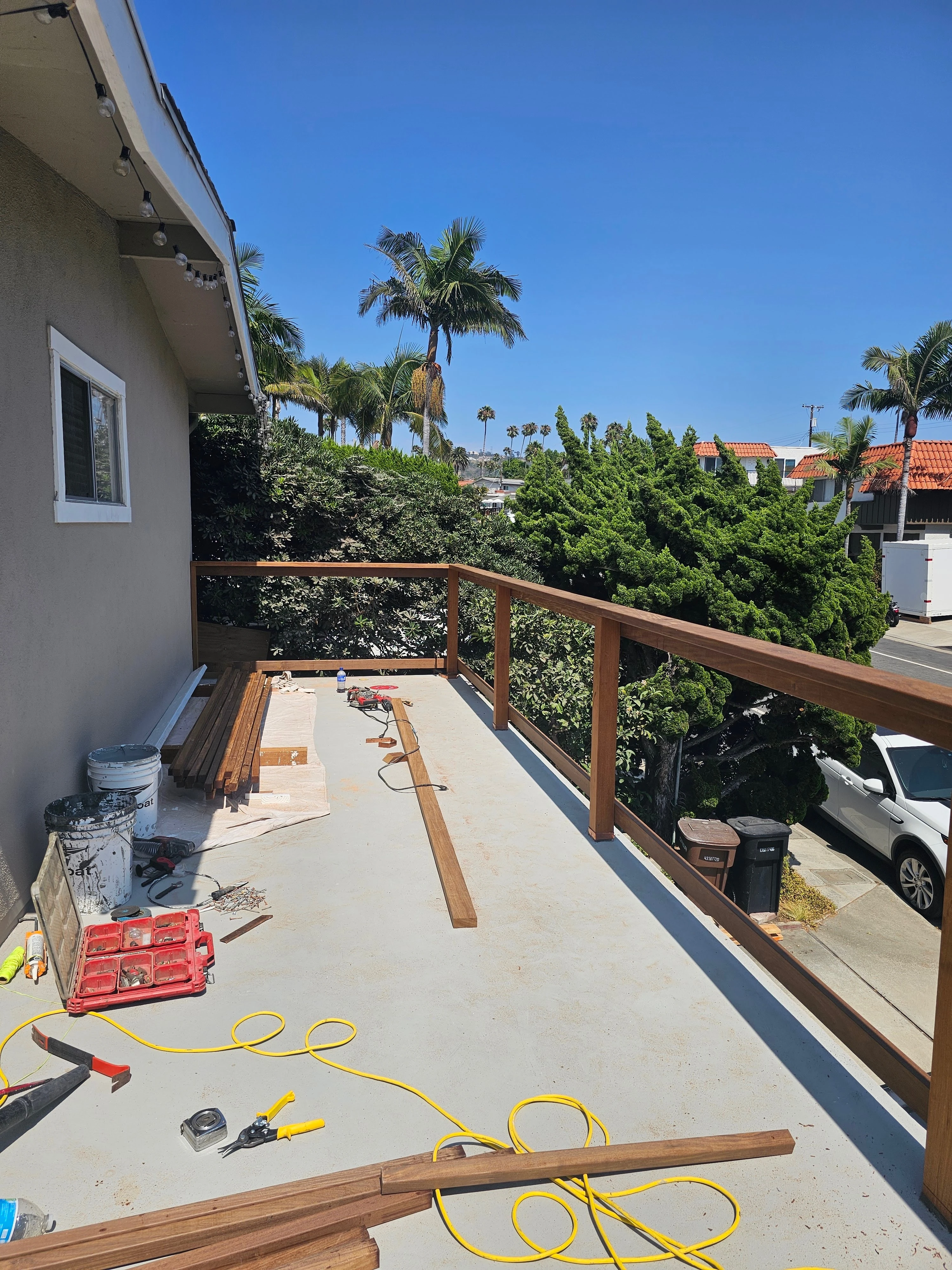 A new deck being built.